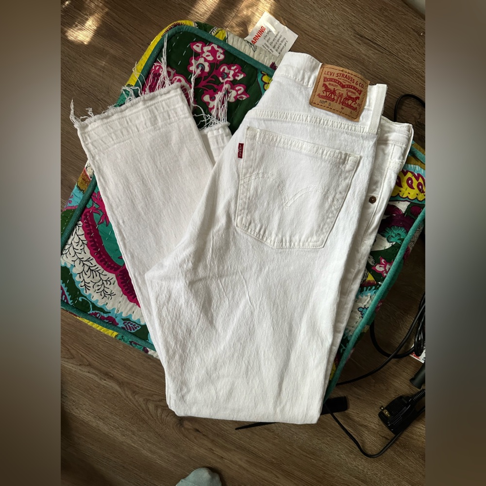 White 501 Skinny Levi’s 28 - Picture 7 of 8